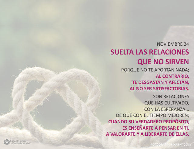 Suelta las relaciones que no sirven